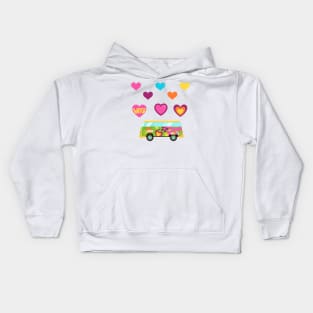 1960s Decade Sticker Set 1 Kids Hoodie